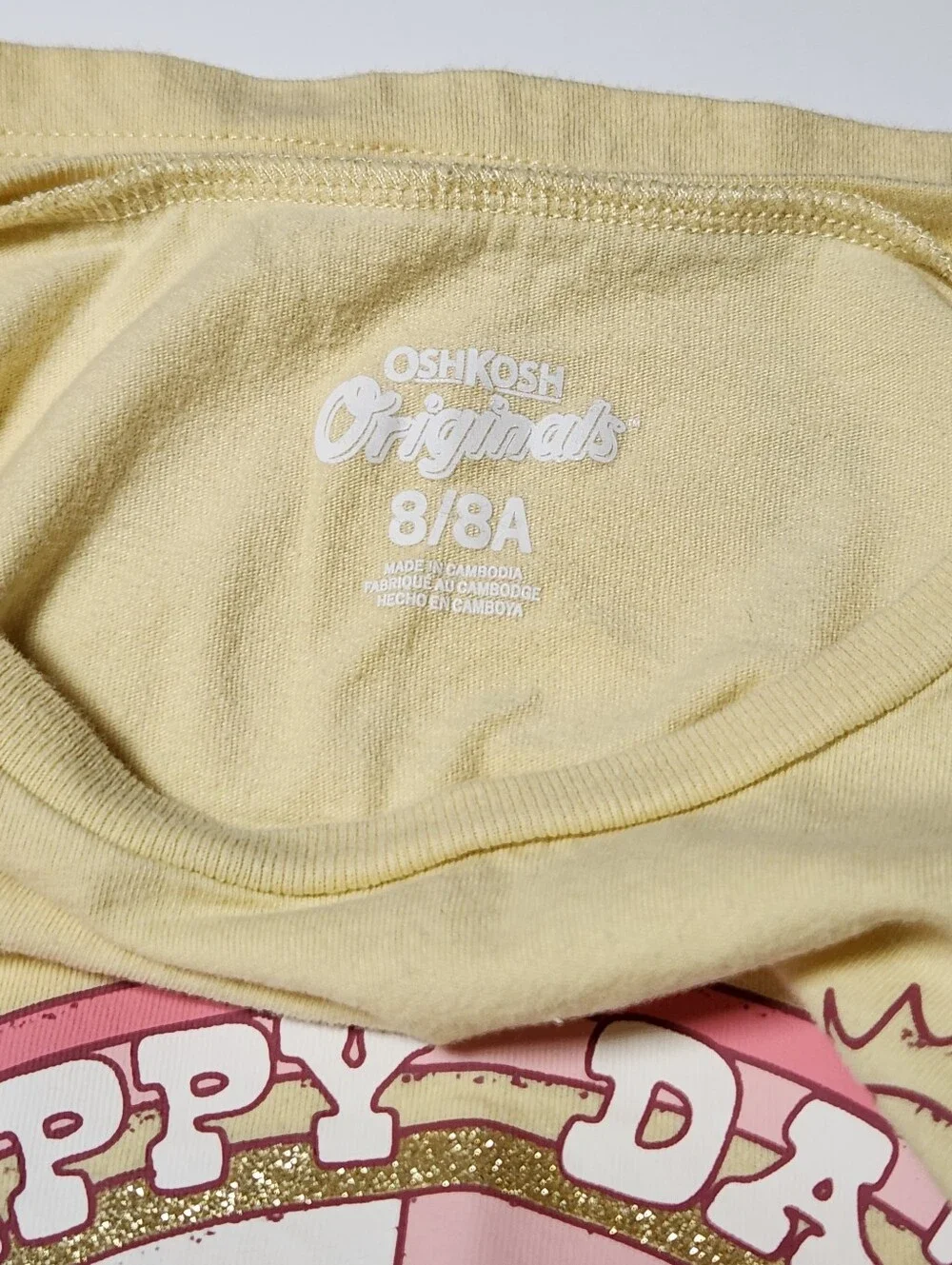 Girls Size 8 Graphic Tee Short Sleeve Shirt OshKosh Originals